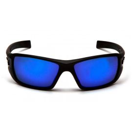 Pyramex Safety SB10465D VELAR Safety Glasses Ice Blue Mirror Lens with Black Frame