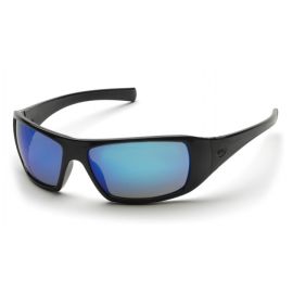 Pyramex Safety SB5665D GOLIATH Safety Glasses Ice Blue Mirror Lens with Black Frame 1-pair