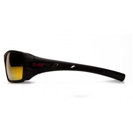 Pyramex Safety SBRF10445D VELAR Safety Glasses Ice Orange Mirror Lens with Black and Red Frame 1-pair