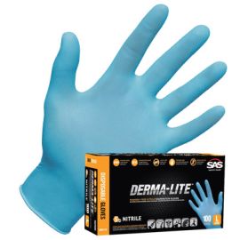 SAS Safety 6607-20 Derma-Lite Nitrile Disposable Gloves - Medium | Dynamite Tool