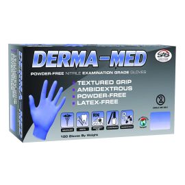 SAS-66522 Derma-Med PF Nitrile Exam Grade Gloves-Medium | Dynamite Tool