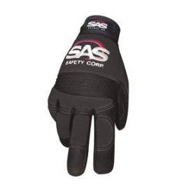 SAS Safety 6713 Pro Impact Mechanic's Safety Gloves Black Large