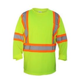 SAS Safety 690-1608 Hi-VIZ Long Sleeve Shirt -Medium
