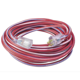 Southwire 2548SWUSA1 50-Foot Contractor Grade 12/3 with Lighted End American Made SJTW Extension Cord