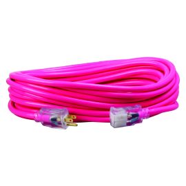 Southwire 2578SW000A 12/3 Heavy-Duty 15-Amp SJTW High Visibility General Purpose Extension Cord with Lighted End, 50 ft.