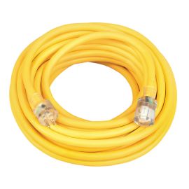 Southwire 2688SW0002 10/3 Extra Heavy-Duty 15-Amp SJTW High Visibility General Purpose Extension Cord with Lighted End, 50 ft