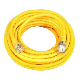 Southwire 2689SW0002 10/3 Extra Heavy-Duty 15-Amp SJTW High Visibility General Purpose Extension Cord with Lighted End, 100 ft.