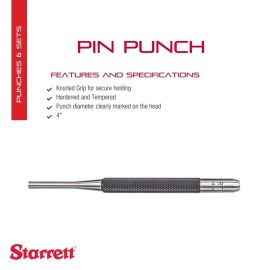 Starrett 565D Drive Pin Punch, 5/32"