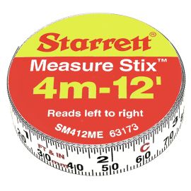 Starrett SM412ME Measure Stix 1/2 x 3.65m/12ft, English/Metric (Left-to-Right) | Dynamite Tool