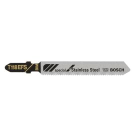 Bosch T118EFS 3-1/4" 18 TPI Basic For Stainless Steel T-Shank Jigsaw Blades