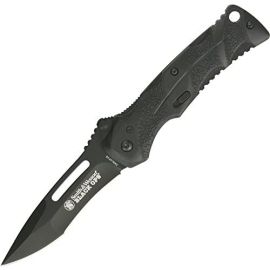 Smith & Wesson SWBLOP2B Black Ops 2 Assist Black Coated Stainless Steel Blade w/ Black Handle | Dynamite Tool