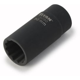 Titan 15230 30 mm 1/2" Drive 12 Point Axle Nut Socket