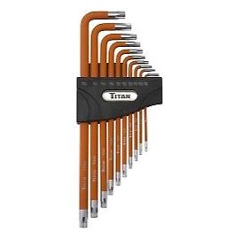 Titan 12734 5- Lobe Tamper Resistant Key Set - 10-pc