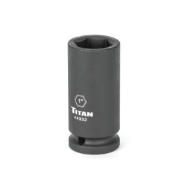 Titan 44332 1 in. 3/4 in. Dr. 6pt Deep Impact Socket | Dynamite Tool