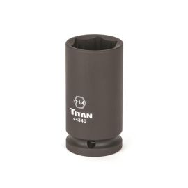 Titan 44340 1-1/4In 3/4In Dr. 6pt Deep Impact Socket