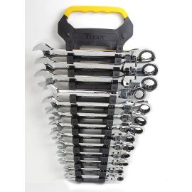 Titan 17366 13pc Flex Ratcheting Wrench Set